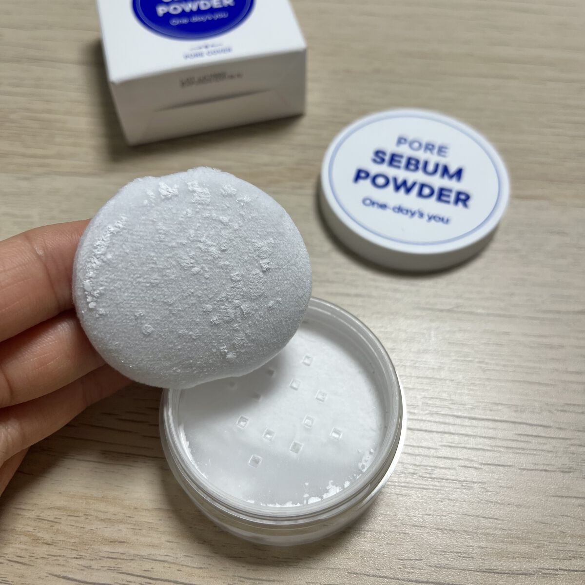 ポアセバムパウダー/One-day's you/ルースパウダーを使ったクチコミ（2枚目）