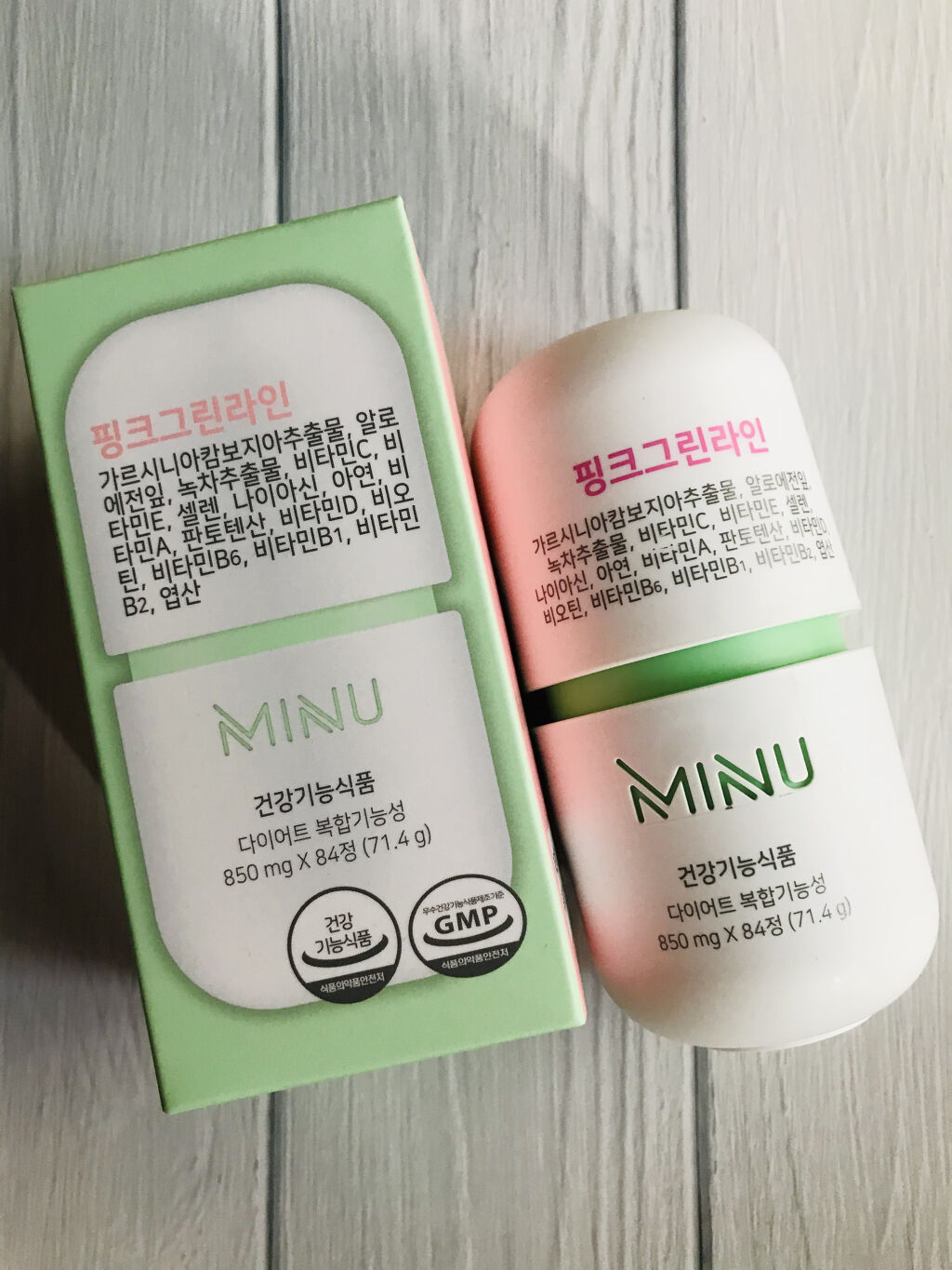 MINU ピンク&グリーンライン / MINU 