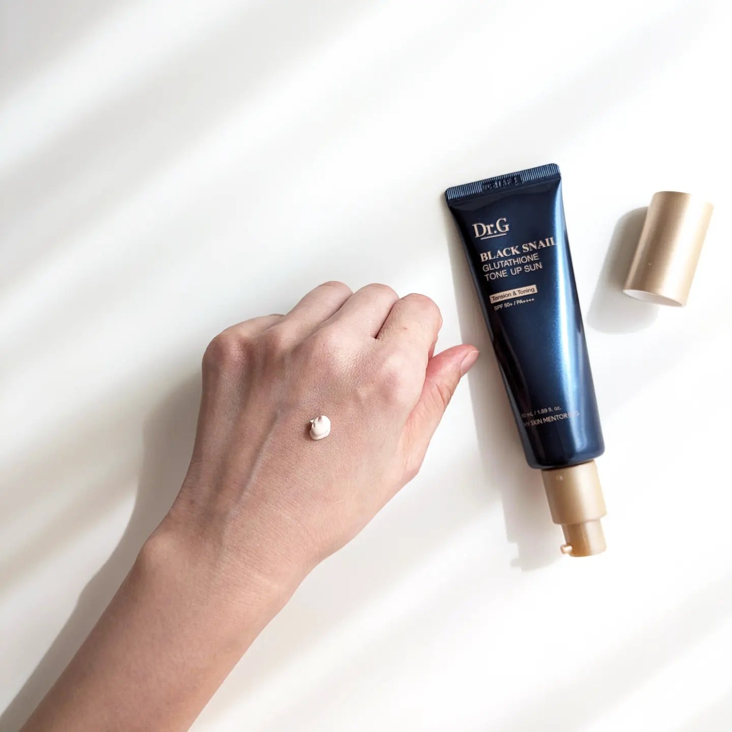 ブラックスネイルグルタチオントーンアップサン/Dr.G/日焼け止めクリームを使ったクチコミ（3枚目）