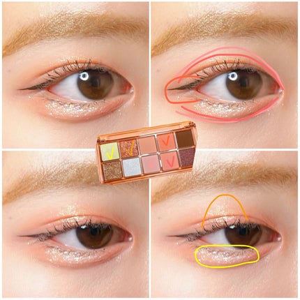 シーズナルブレンディングアイシャドウパレット/Peach C/アイシャドウパレットを使ったクチコミ(5枚目)