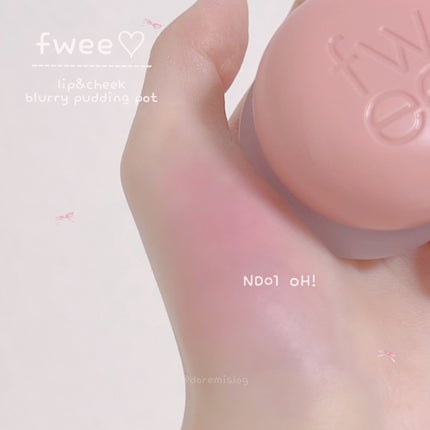 フィー リップアンドチーク ブラーリープリンポット/fwee/口紅を使ったクチコミ(2枚目)