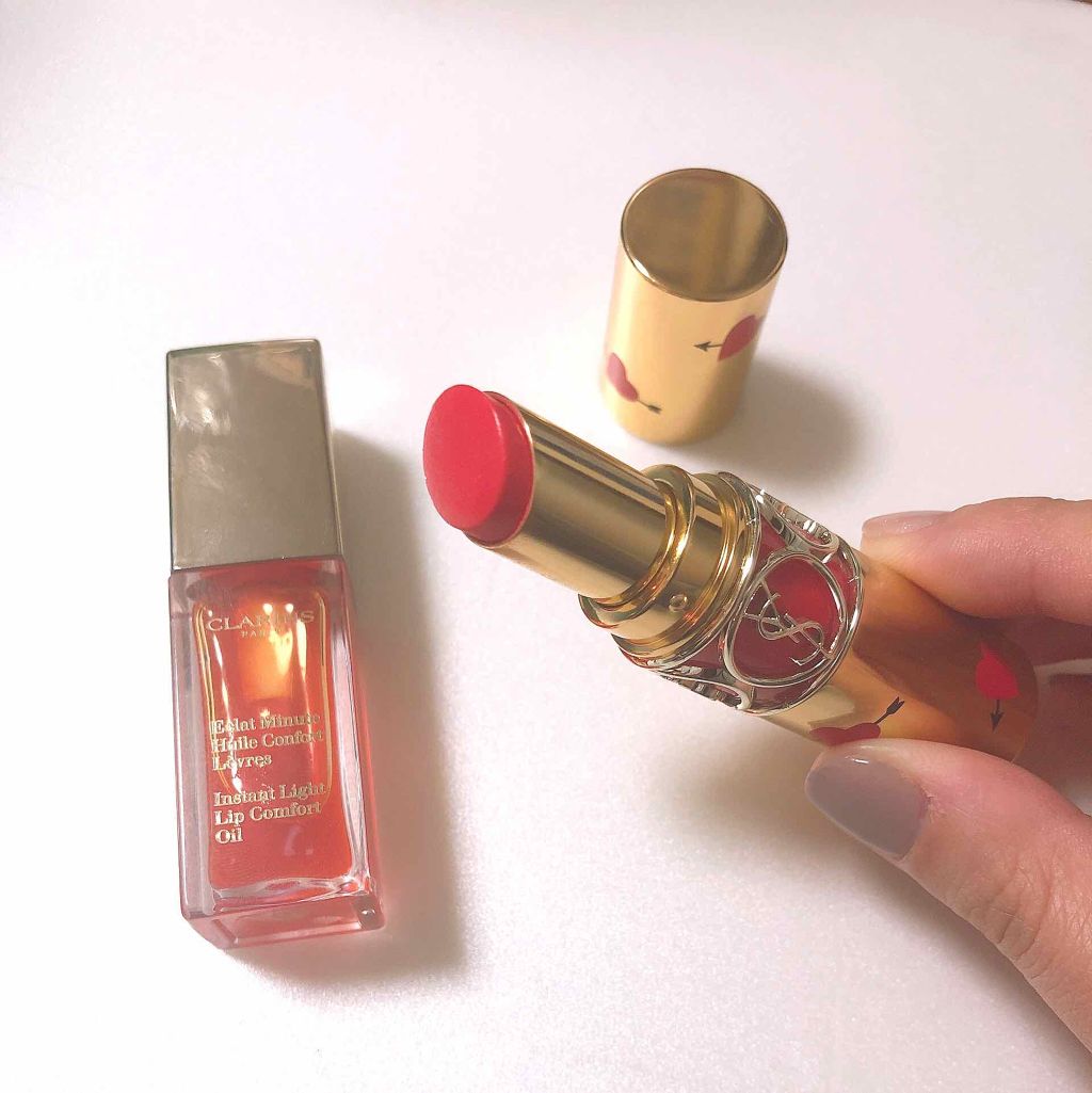 ルージュ ヴォリュプテ シャイン/YVES SAINT LAURENT BEAUTE/口紅を使ったクチコミ（1枚目）