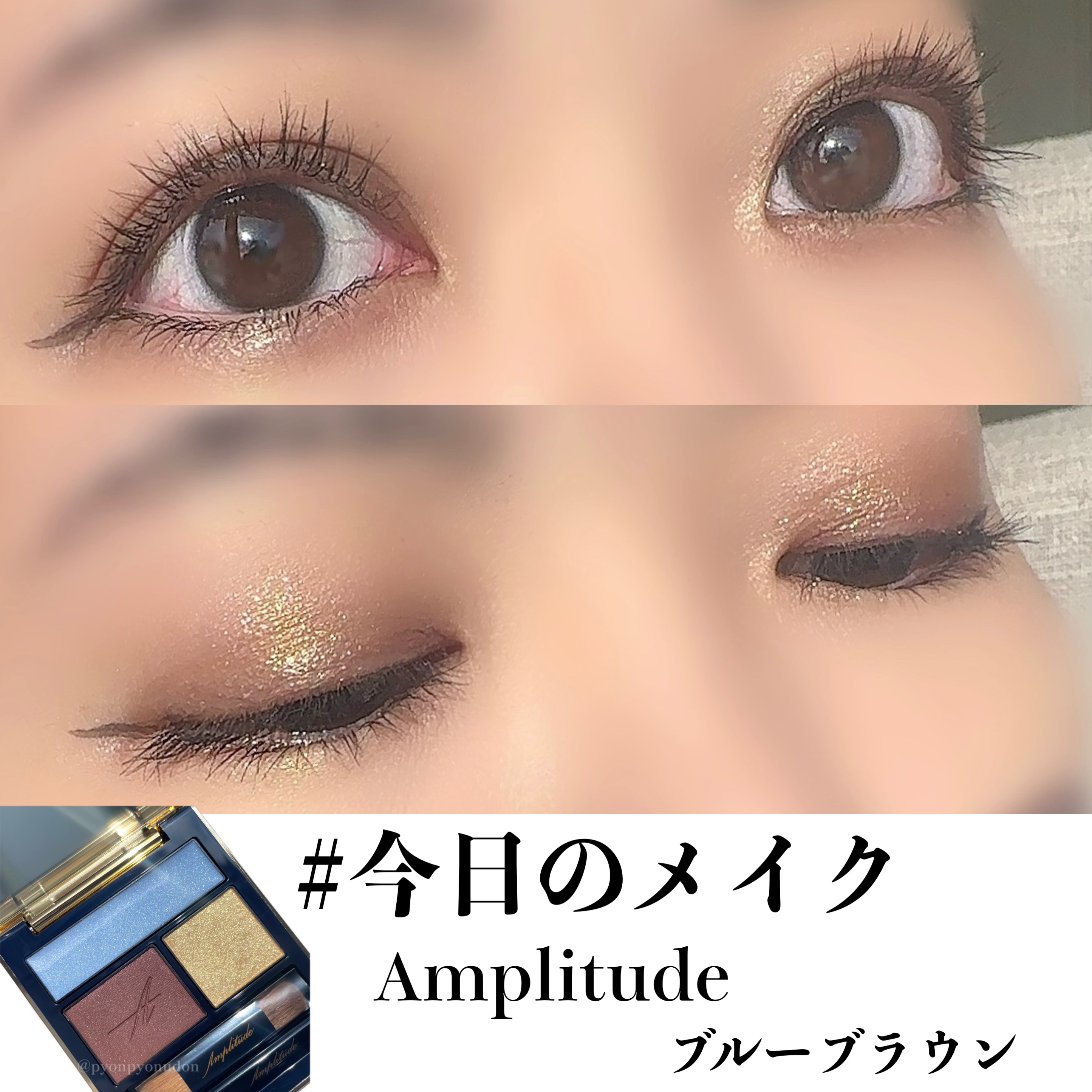 コンスピキュアス アイズ 09 ブルーブラウン（限定色）/Amplitude/アイシャドウパレットを使ったクチコミ（1枚目）