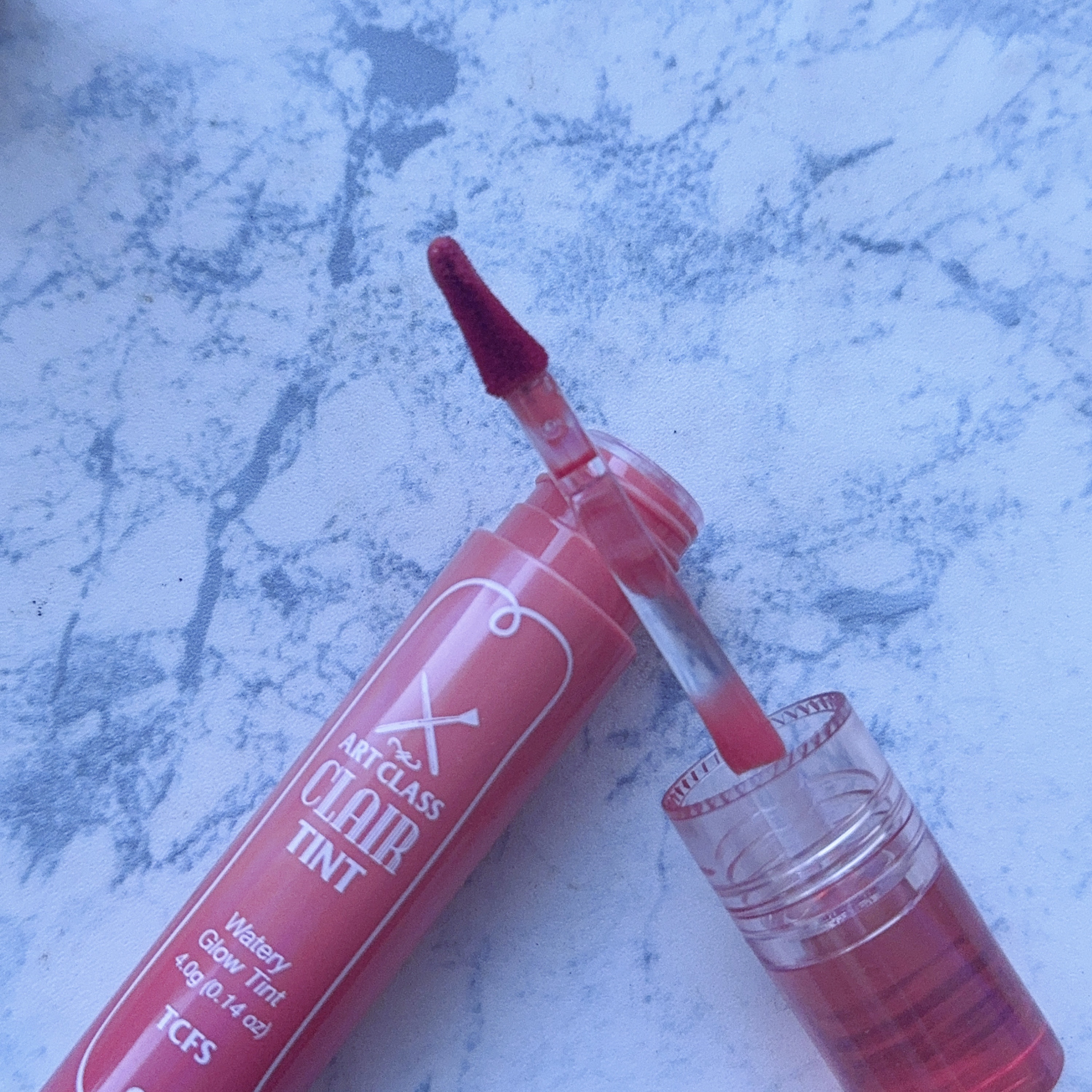 アートクラス クレアーティント #1 ルディピーチ/too cool for school/リップティントを使ったクチコミ（3枚目）