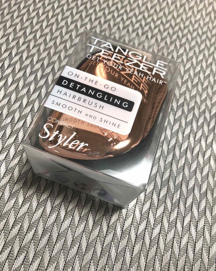 コンパクトスタイラー ローズゴールド/TANGLE TEEZER/ヘアブラシを使ったクチコミ(1枚目)