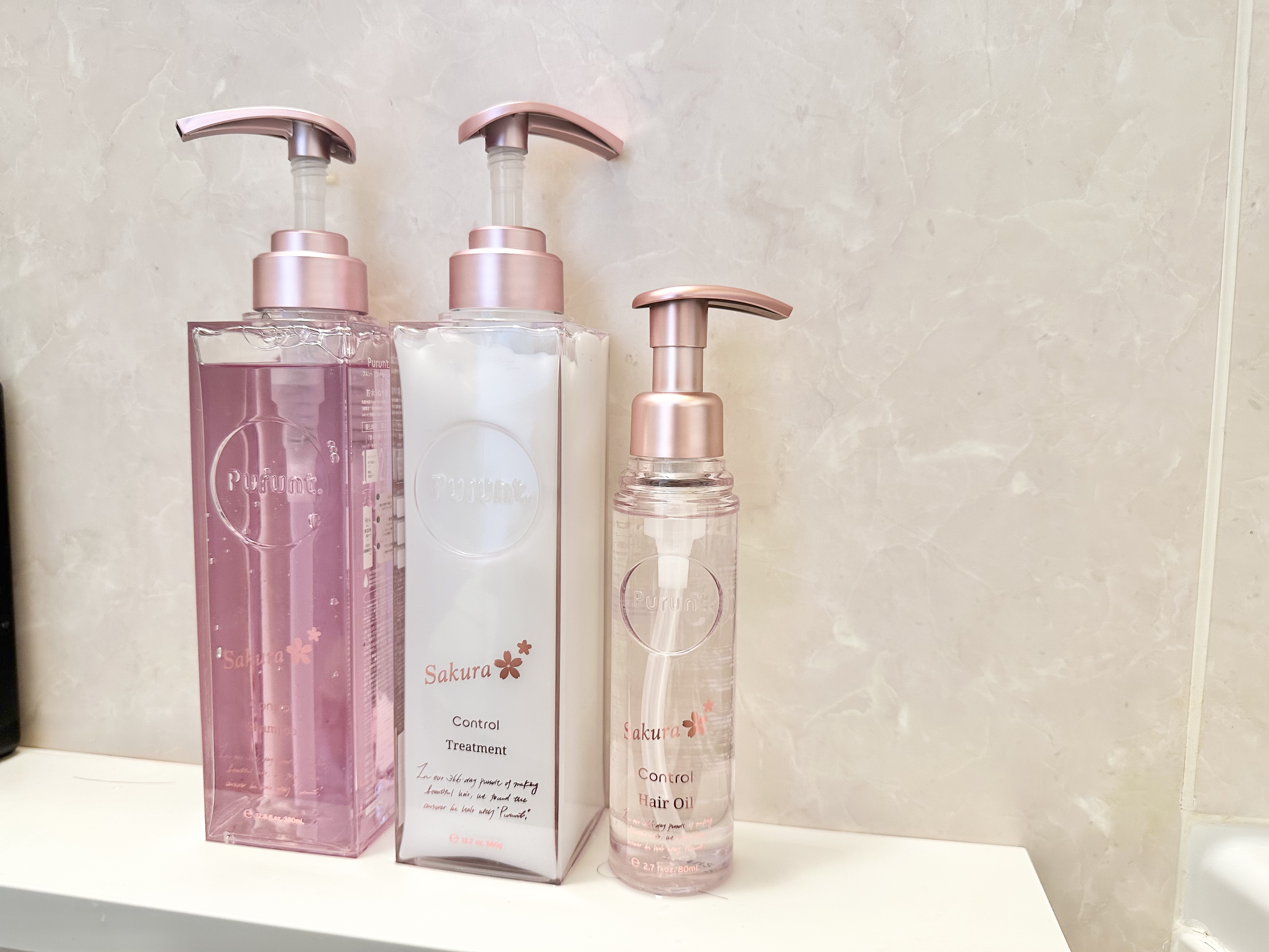 プルント　コントロール美容液ヘアオイル　サクラ  80mL/Purunt./ヘアオイルを使ったクチコミ（2枚目）