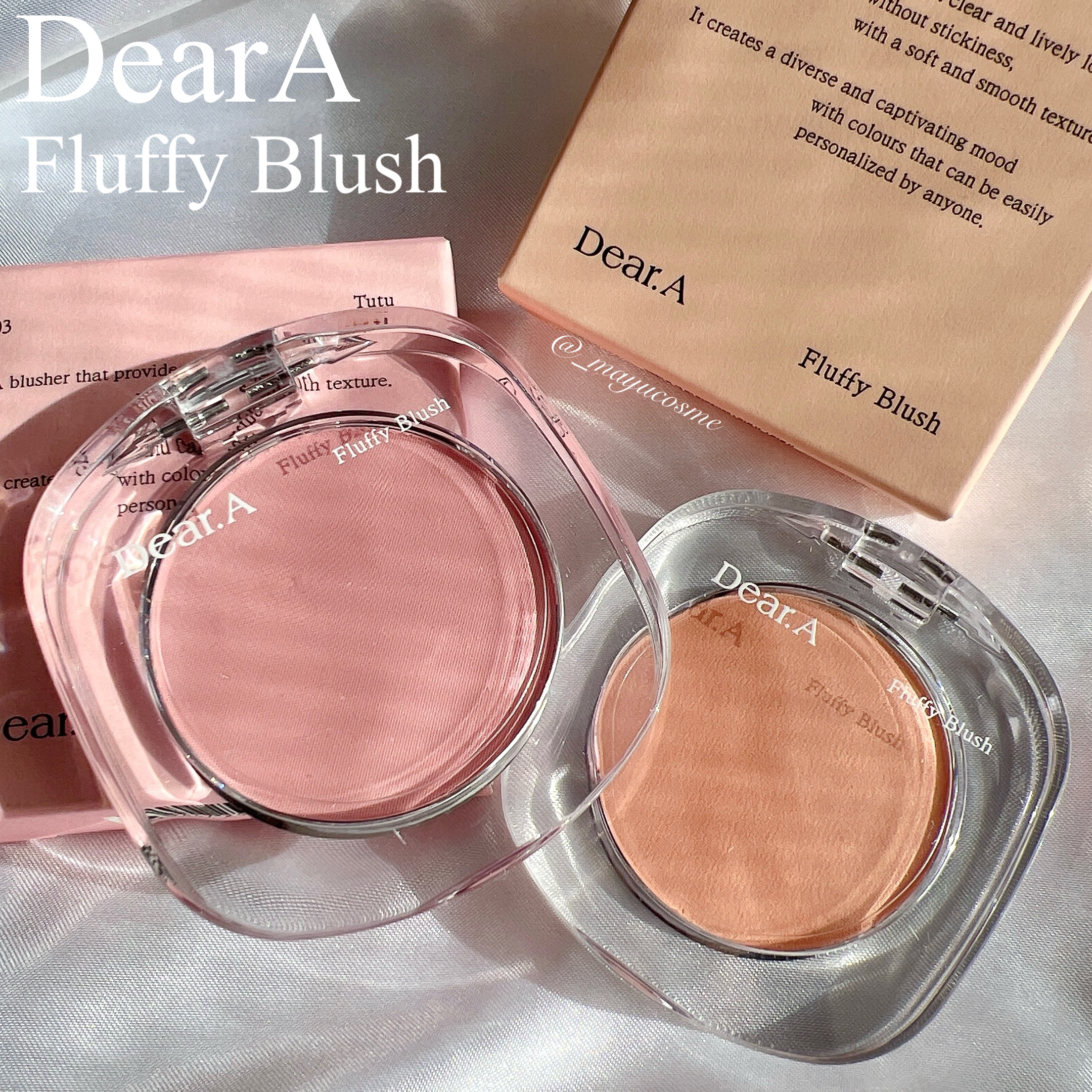 フラッフィーブラッシュ 01 アプリコットクリーム/Dear.A/パウダーチークを使ったクチコミ（1枚目）