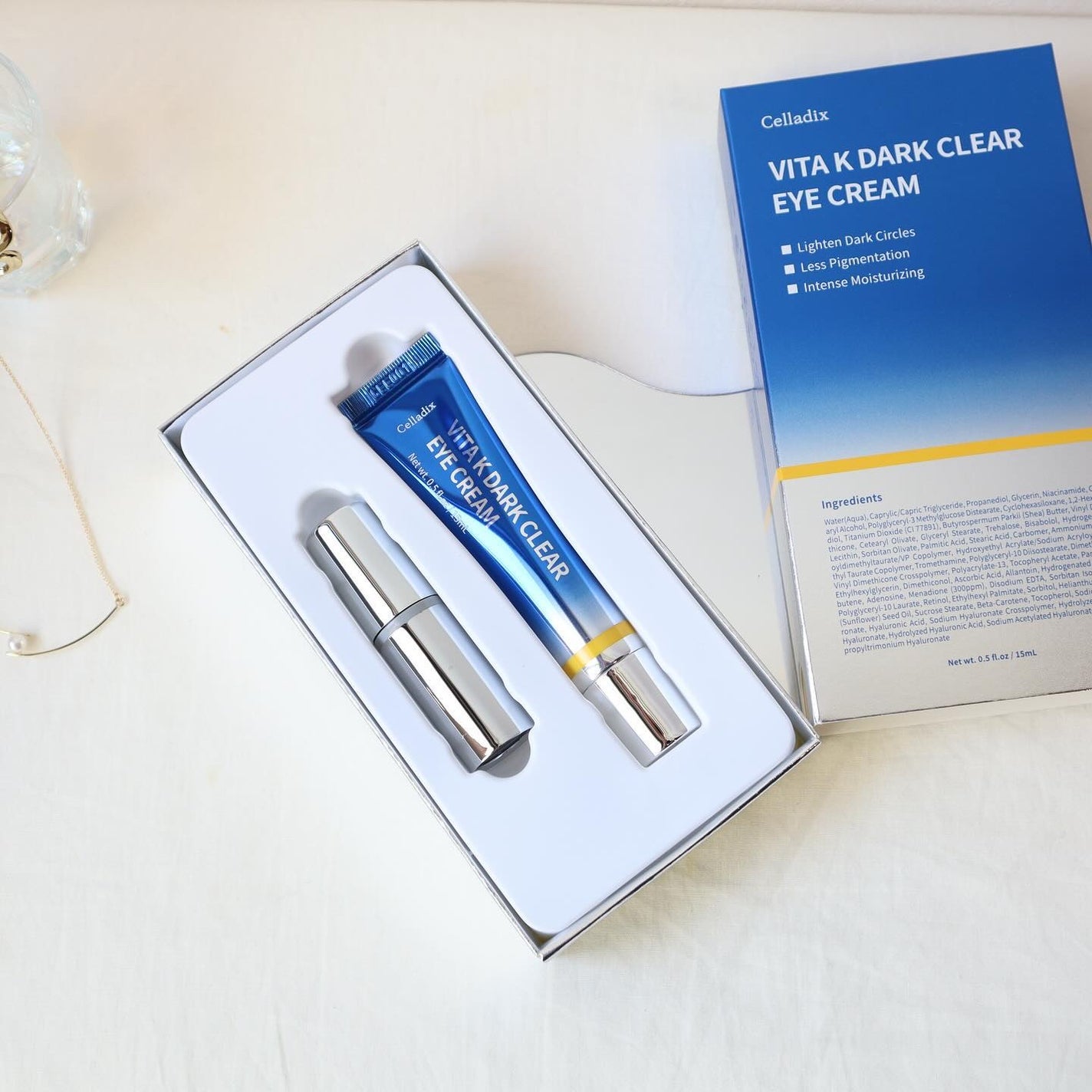 VITA K DARK CLEAR EYE CREAM/Celladix/アイケア・アイクリームを使ったクチコミ(1枚目)