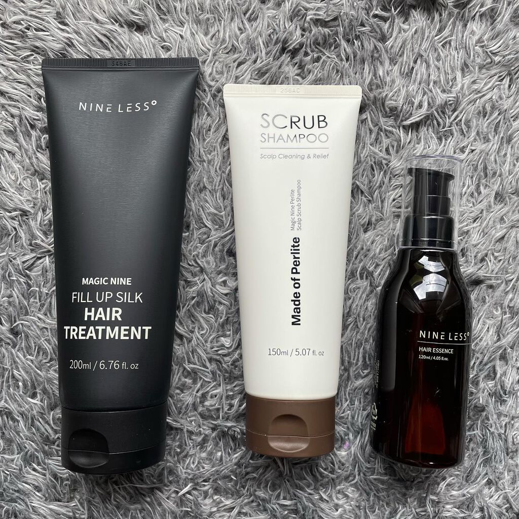 Magic Nine Perlite Scalp Scrub Shampoo/NINELESS/市販シャンプーを使ったクチコミ(4枚目)