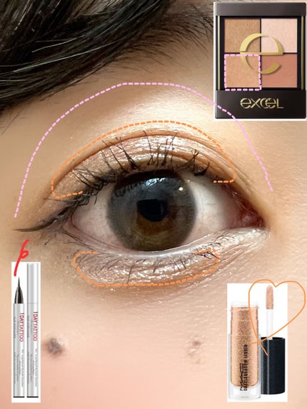 1DAY TATTOO プロキャスト ザ・アイライナー/K-パレット/リキッドアイライナーを使ったクチコミ(3枚目)