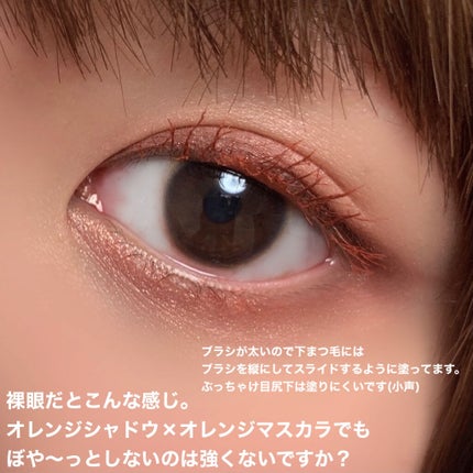 レアナニ プラス エクストラカール ボリュームマスカラのクチコミ「オレンジで盛る!
ボリュームタイプのカラーマスカラ🤎🤎
Leanani plus(レアナニ .....」(3枚目)