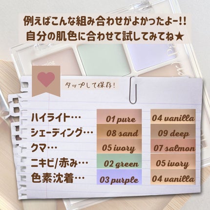 プロコンシーラーパレット/dasique/パレットコンシーラーを使ったクチコミ(7枚目)