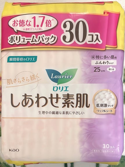 しあわせ素肌(特に多い昼用羽つき 17コ)/ロリエ/ナプキンを使ったクチコミ(1枚目)