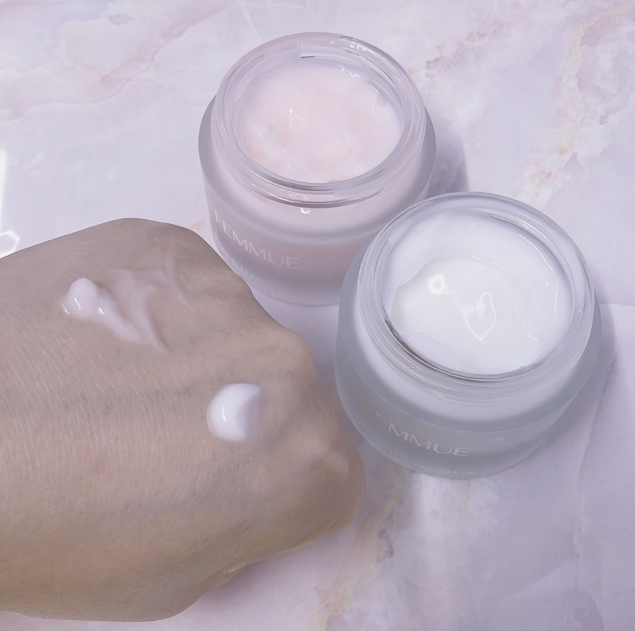 デイジーウォーター スリーピングマスク/FEMMUE/フェイスクリームを使ったクチコミ（2枚目）