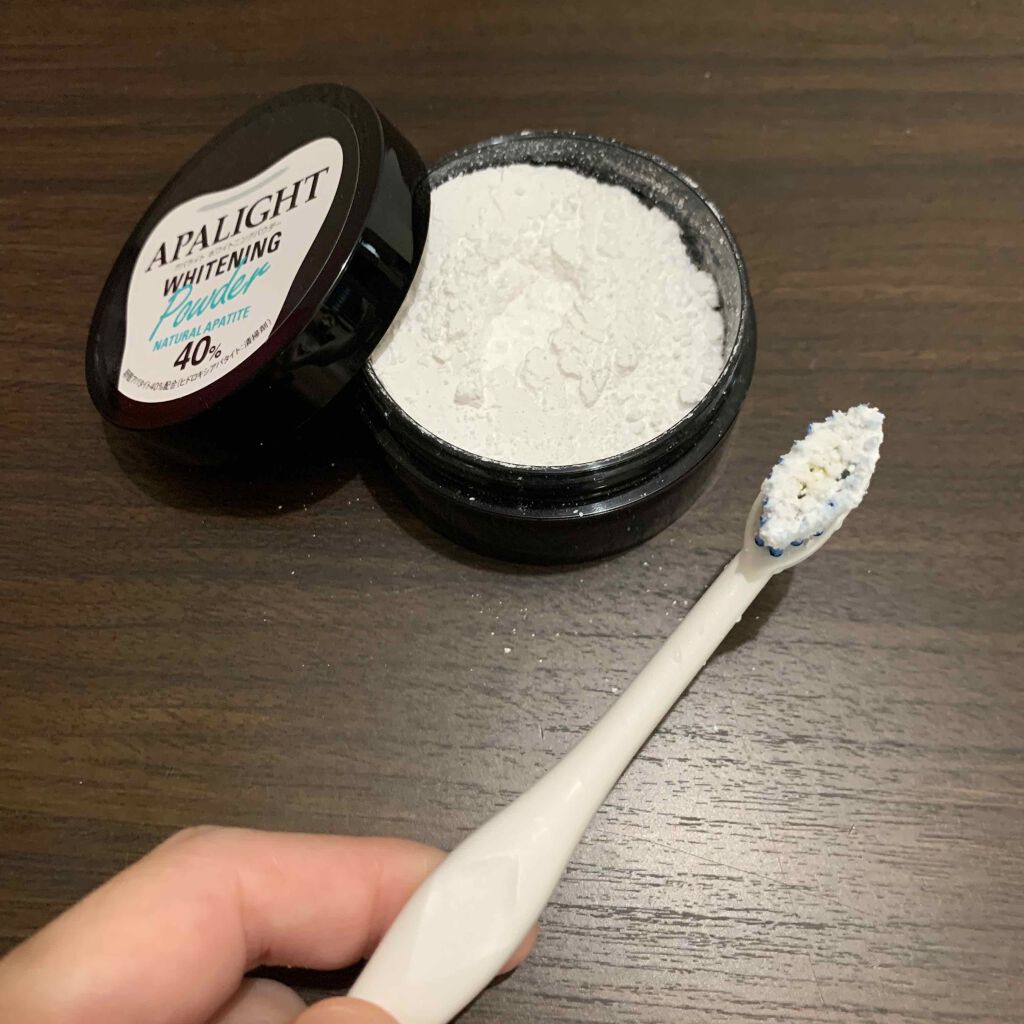 アパライト ホワイトニングパウダー/ブレーンコスモス/歯磨き粉を使ったクチコミ(4枚目)