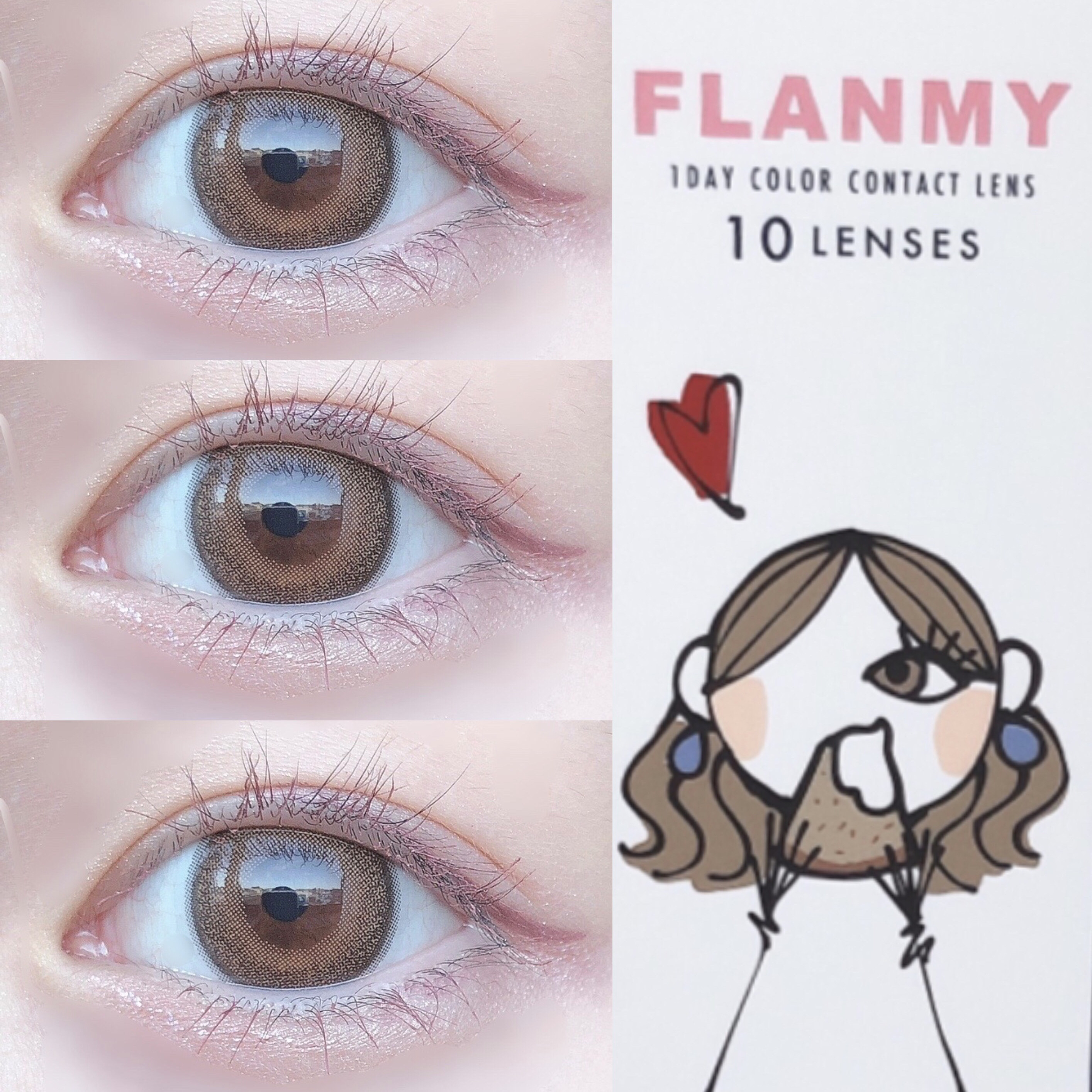 FLANMY 1day メープルシフォン/FLANMY/ワンデー（１DAY）カラコンを使ったクチコミ（1枚目）