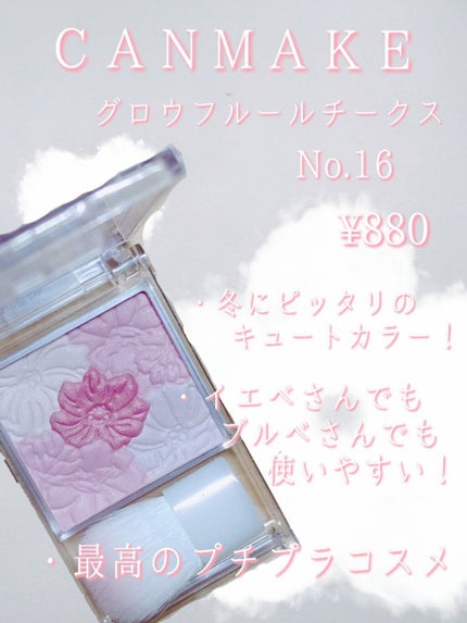 グロウフルールチークス/キャンメイク/パウダーチークを使ったクチコミ(2枚目)