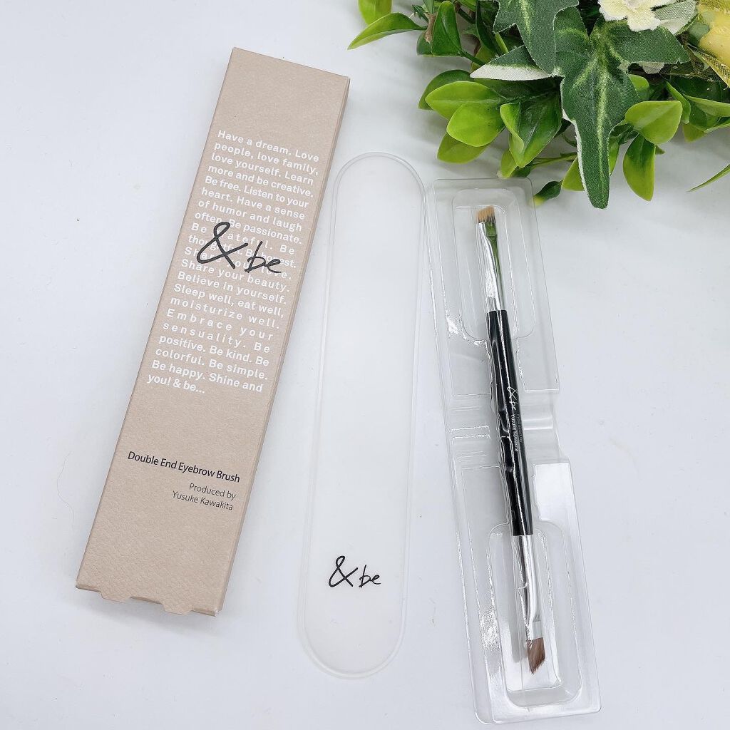 ダブルエンドアイブロウブラシ熊野筆/&be/メイクブラシを使ったクチコミ(7枚目)