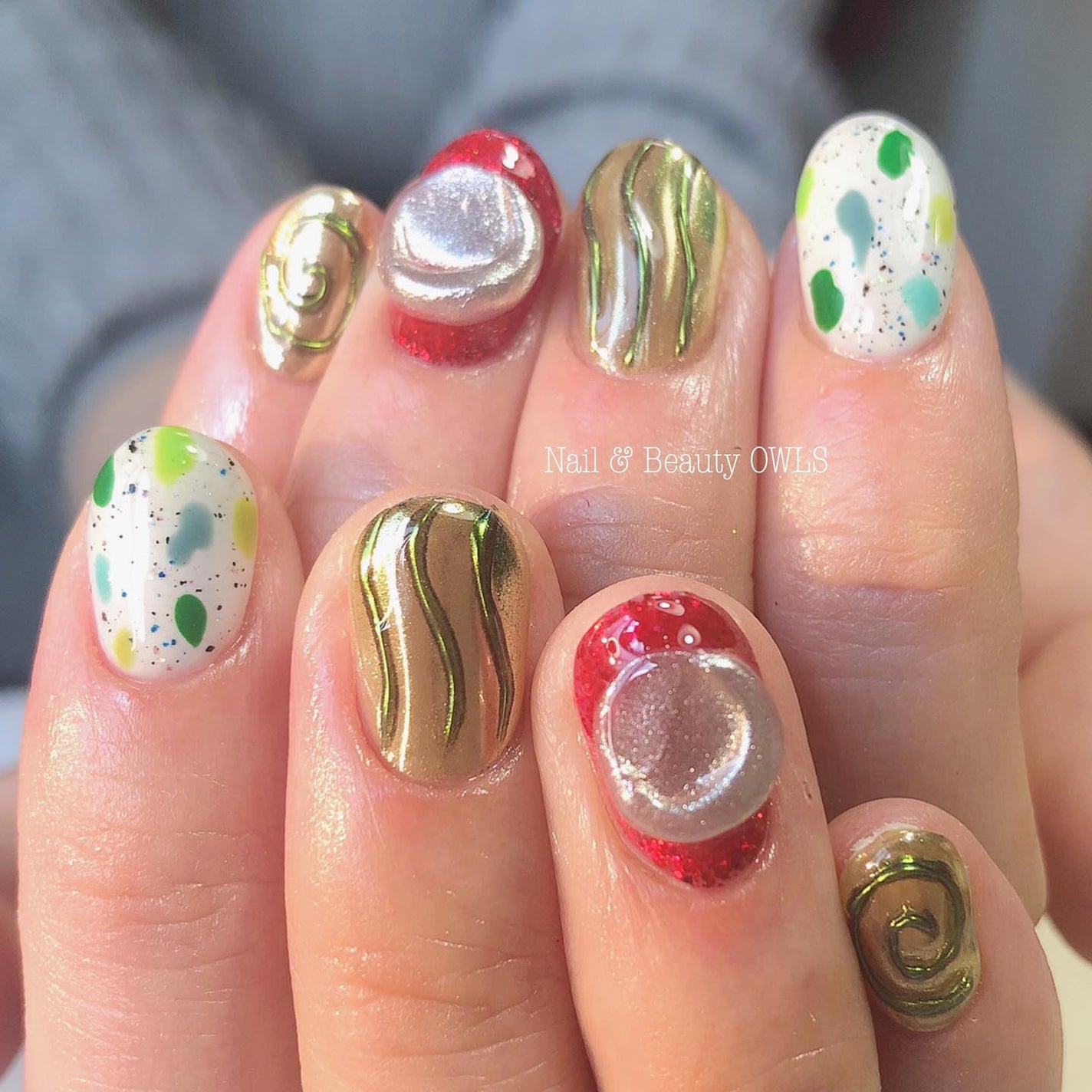 ぴよこれいと あうるす on LIPS 「🎄🦌🎅🎁💝🎉🍰🍗🍷🎂🎄先取りクリスマス。左右対称のオーダー。ゴ..」(1枚目)