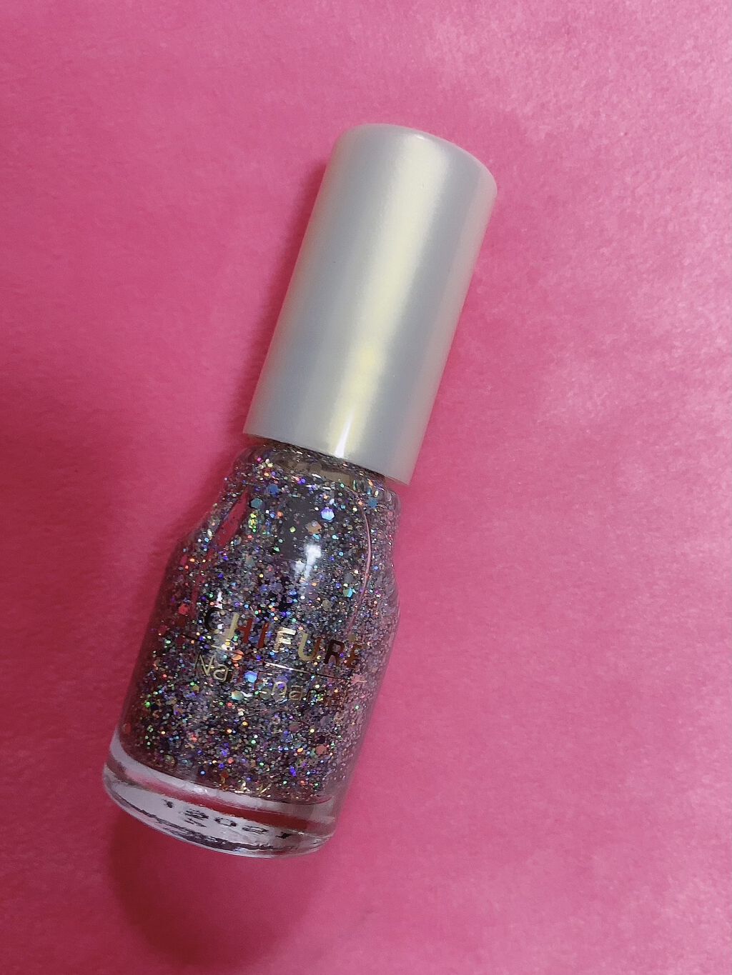 ネイル エナメル 003 シルバー系ラメ/ちふれ/マニキュアを使ったクチコミ（1枚目）