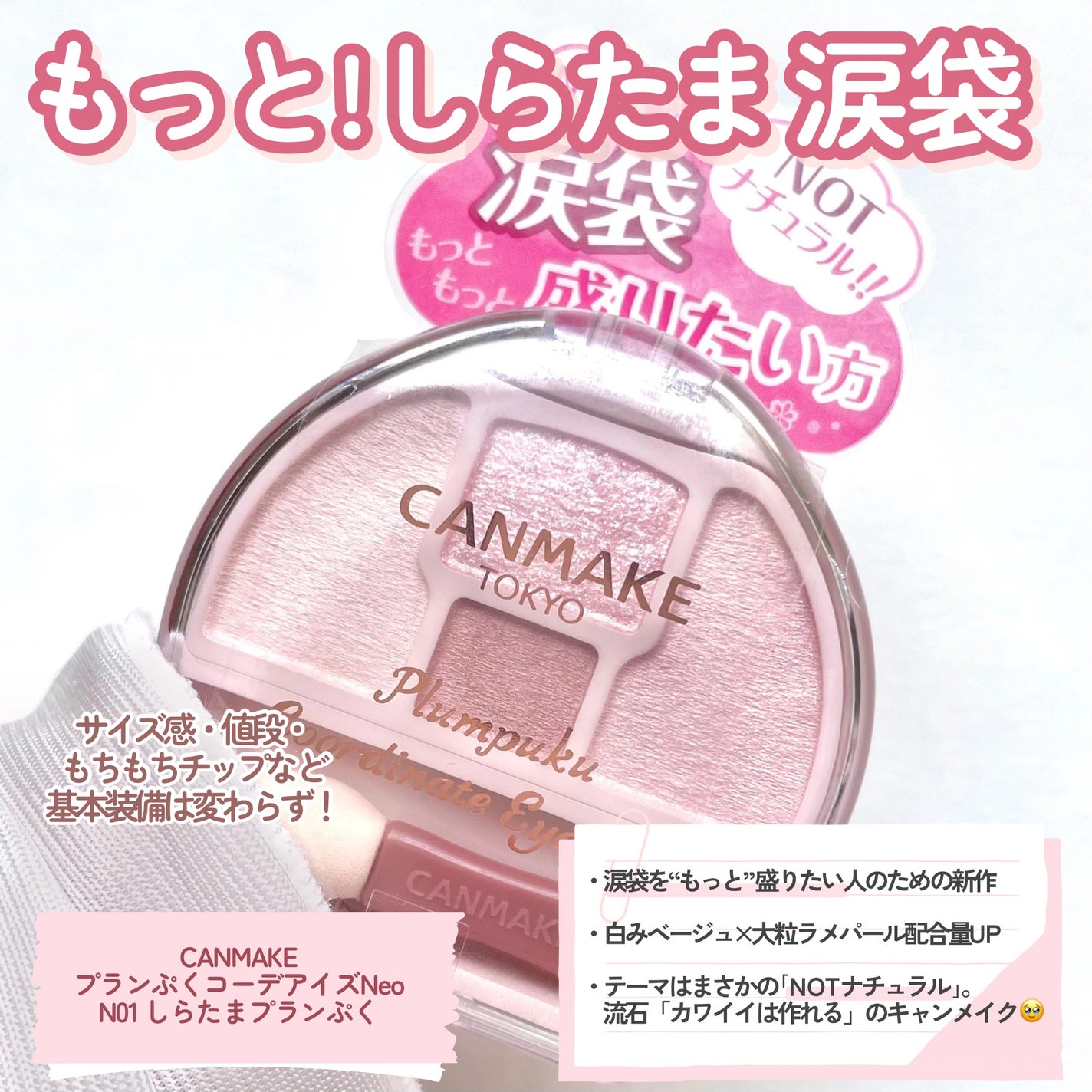 プランぷくコーデアイズ/キャンメイク/パウダーアイシャドウを使ったクチコミ(3枚目)