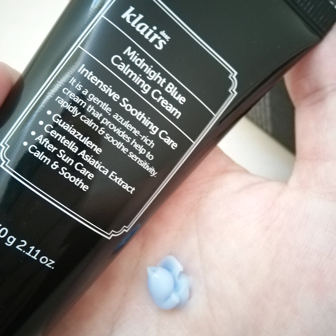 ミッドナイトブルーカーミングクリーム/Klairs/フェイスクリームを使ったクチコミ(3枚目)