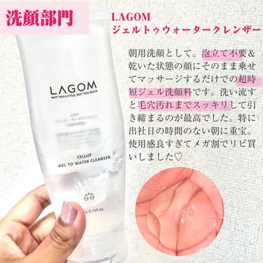 ラゴム ジェルトゥウォーター クレンザー(朝用洗顔)/LAGOM /洗顔フォームを使ったクチコミ（2枚目）