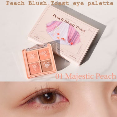 Peach Blush Toast cafe eye palette/NOTONE/アイシャドウパレットを使ったクチコミ（1枚目）