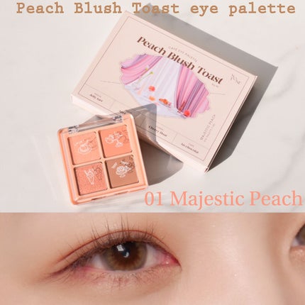 Peach Blush Toast cafe eye palette/NOTONE/アイシャドウパレットを使ったクチコミ(1枚目)