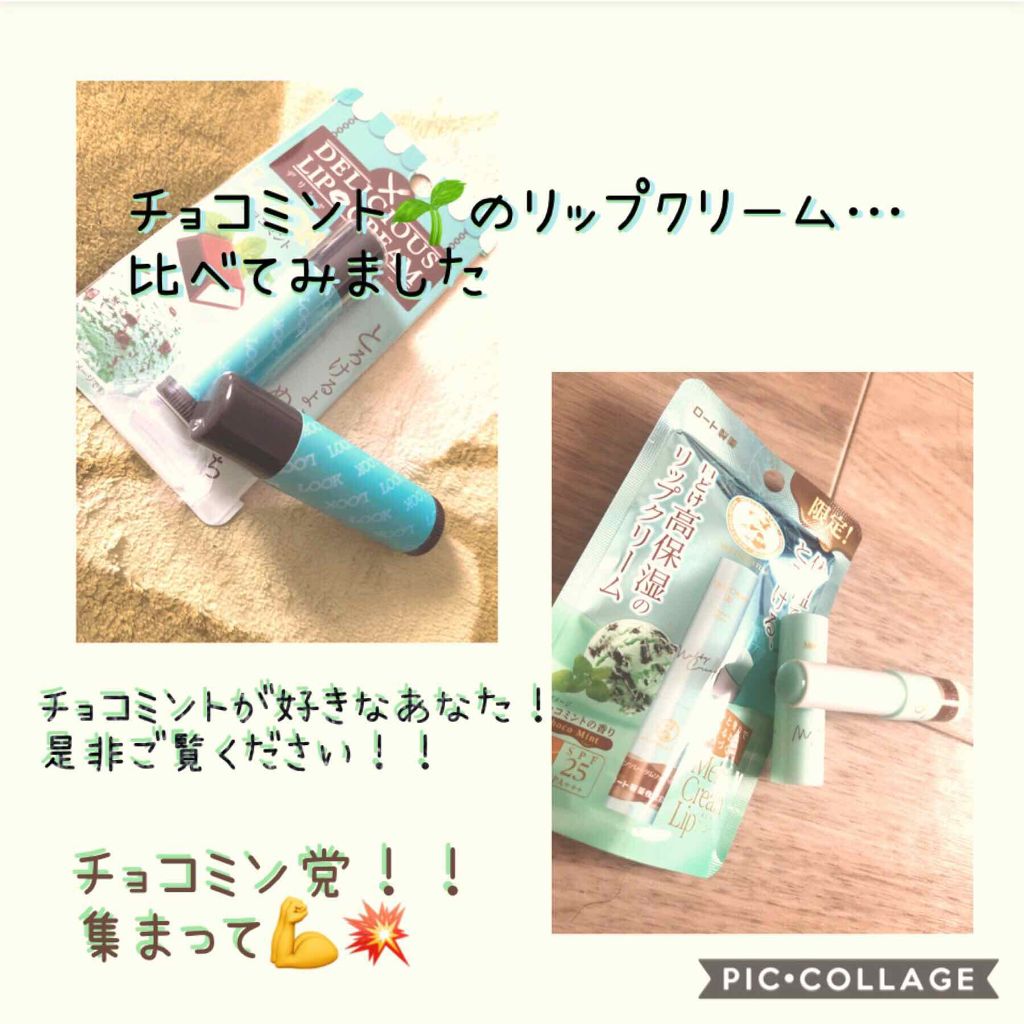 デリシャスリップクリーム  チョコミントの香り/デリシャスリップクリーム/リップケアを使ったクチコミ（1枚目）
