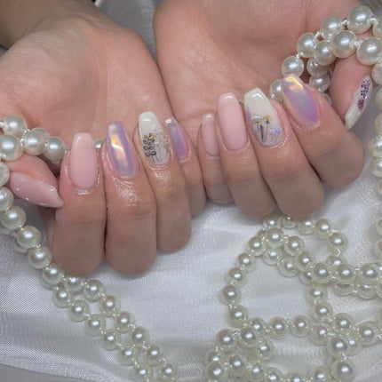 #春ネイル,#フラワーネイル,#オーロラネイル,#ピンクネイル,#オフィスネイル,#ガーリーネイル,#きれいめネイル,#シンプルネイル,#トレンドネイル,#韓国ネイル,#diorネイル,#ちゅるんネイルのネイルデザイン