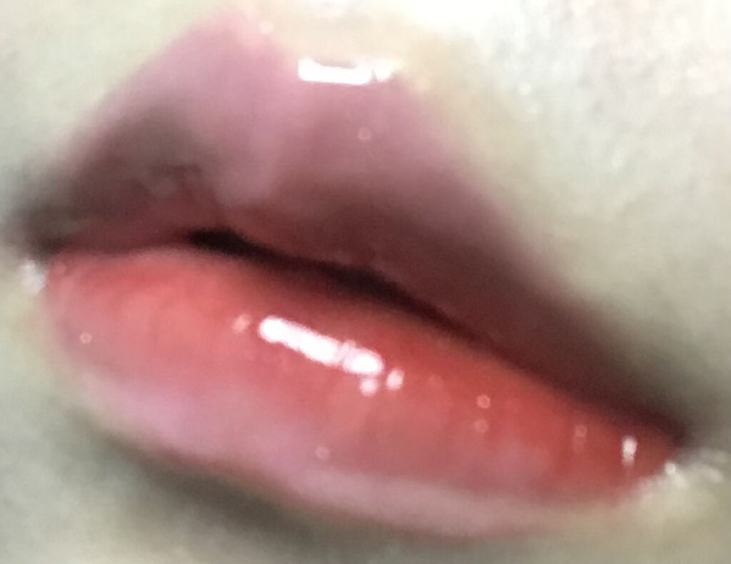 アピュー ジューシーパン スパークリングティント CR02 たべごろ甘柿/A’pieu/口紅を使ったクチコミ（2枚目）