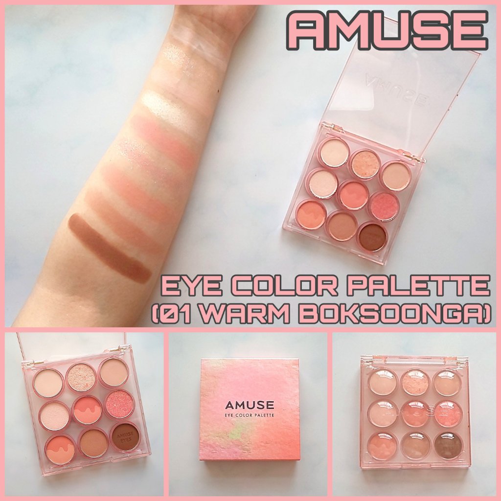 アイカラーパレット 01 ウォームモモ/AMUSE/アイシャドウパレットを使ったクチコミ（1枚目）