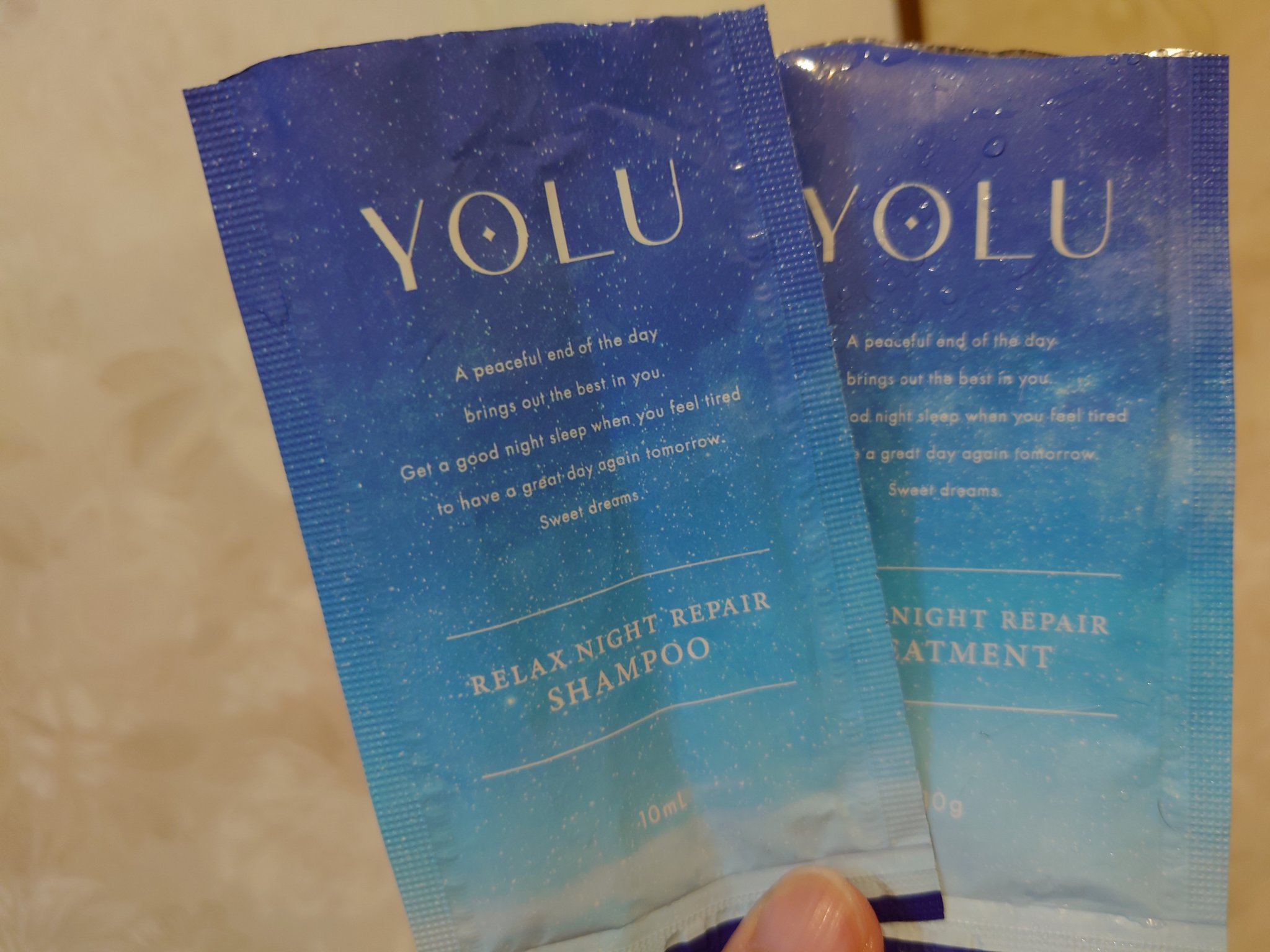リラックスナイトリペア シャンプー／トリートメント/YOLU/市販シャンプーを使ったクチコミ（1枚目）