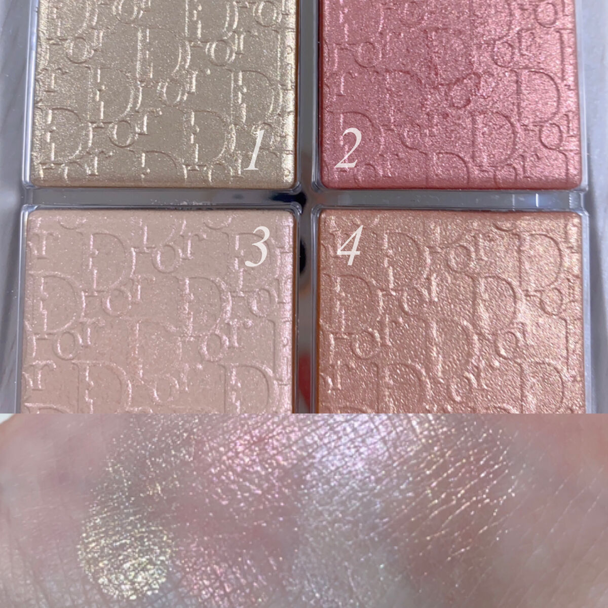 【旧】ディオール バックステージ フェイス グロウ パレット/Dior/ハイライトを使ったクチコミ（2枚目）