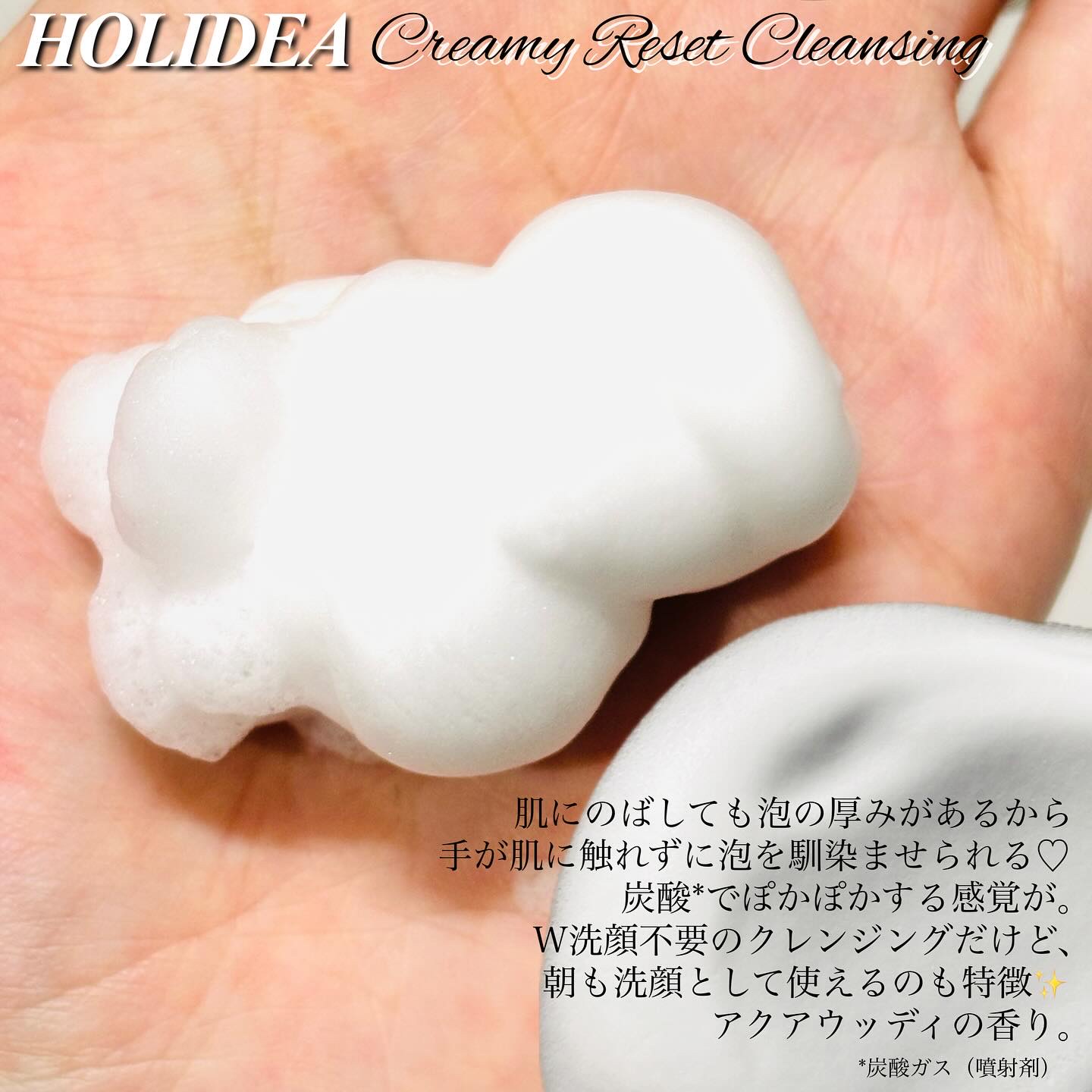 ホリーディア クリーミーリセットクレンジング/HOLIDEA/泡洗顔を使ったクチコミ（3枚目）
