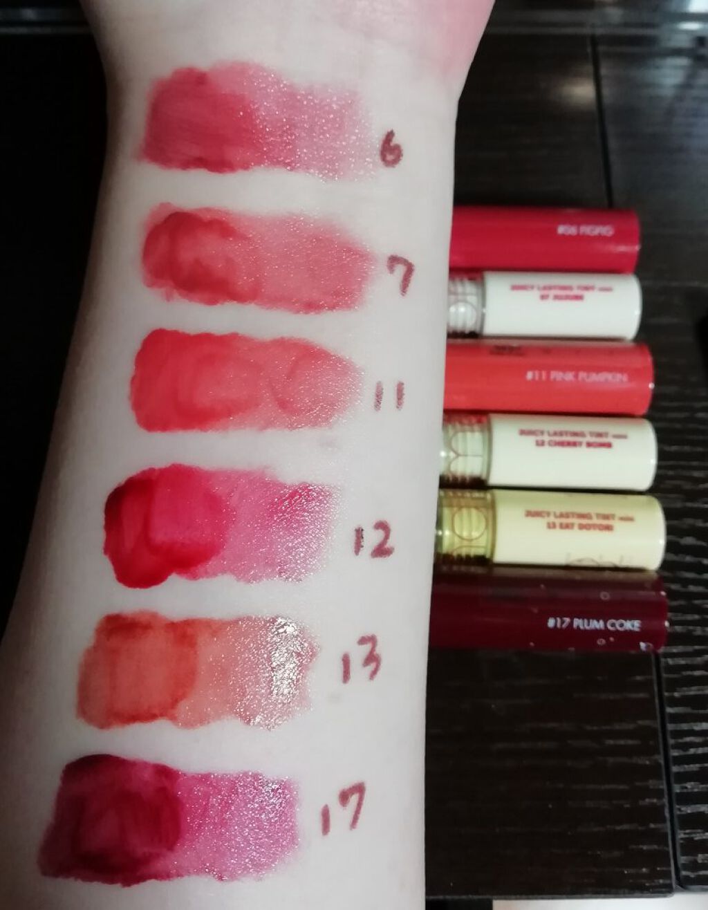 ジューシーラスティングティント/rom&nd/リップティントを使ったクチコミ（1枚目）