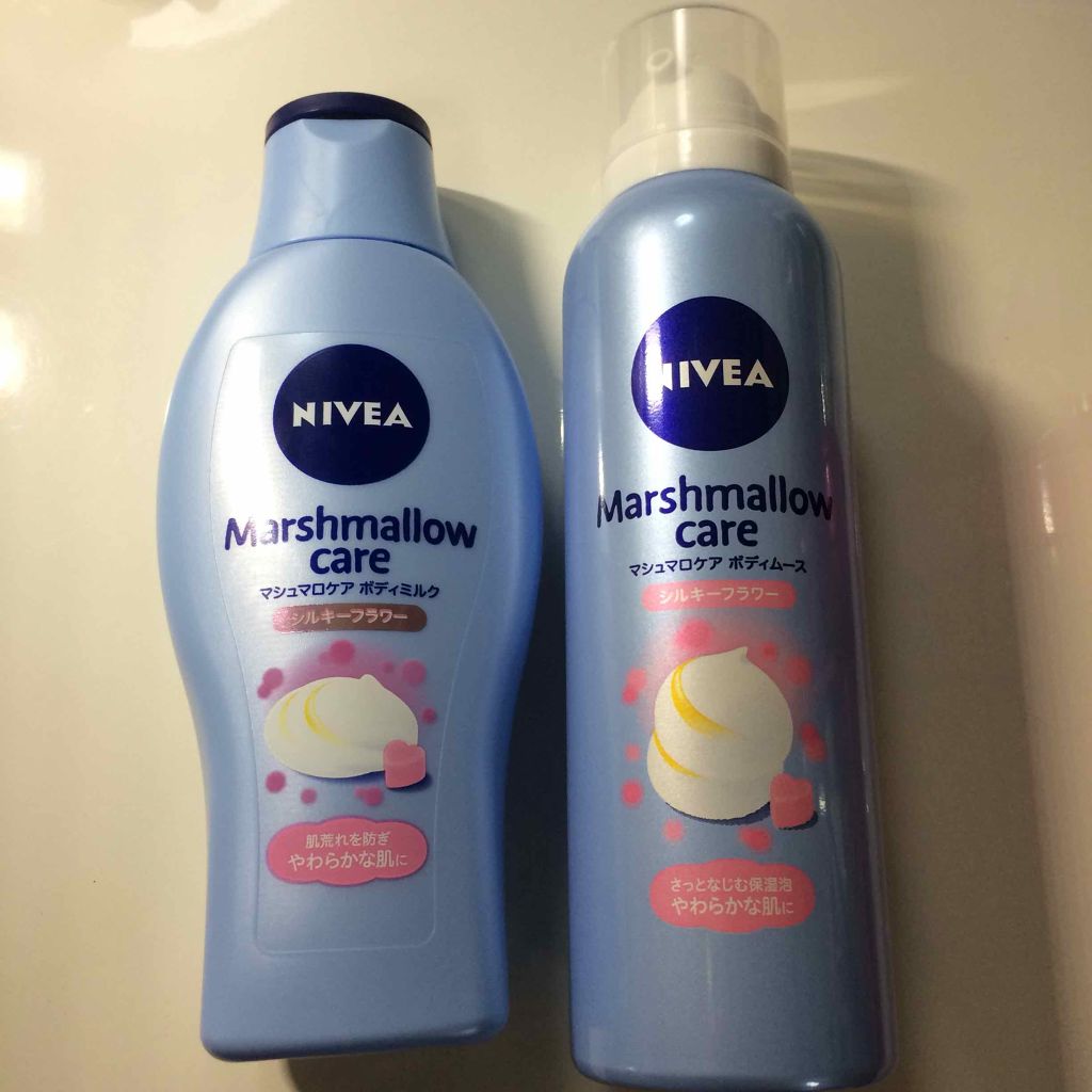 マシュマロケア ボディムース シルキーフラワー/ニベア/ボディローションを使ったクチコミ（1枚目）