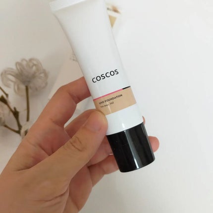 UHDファンデーション342(ピンクベージュ)/COSCOS/リキッドファンデーションを使ったクチコミ(2枚目)