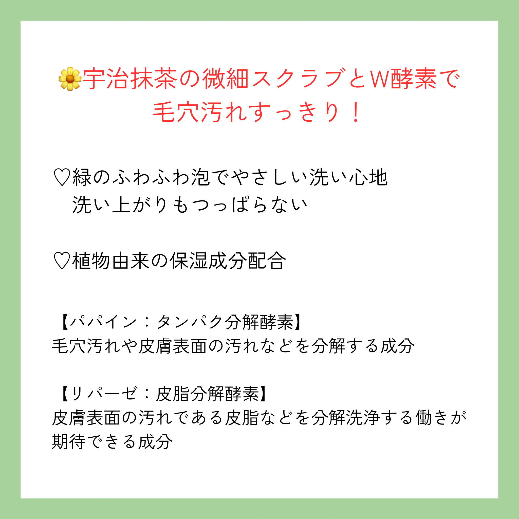 ワフードメイド　宇治抹茶酵素洗顔/pdc/洗顔パウダーを使ったクチコミ（2枚目）