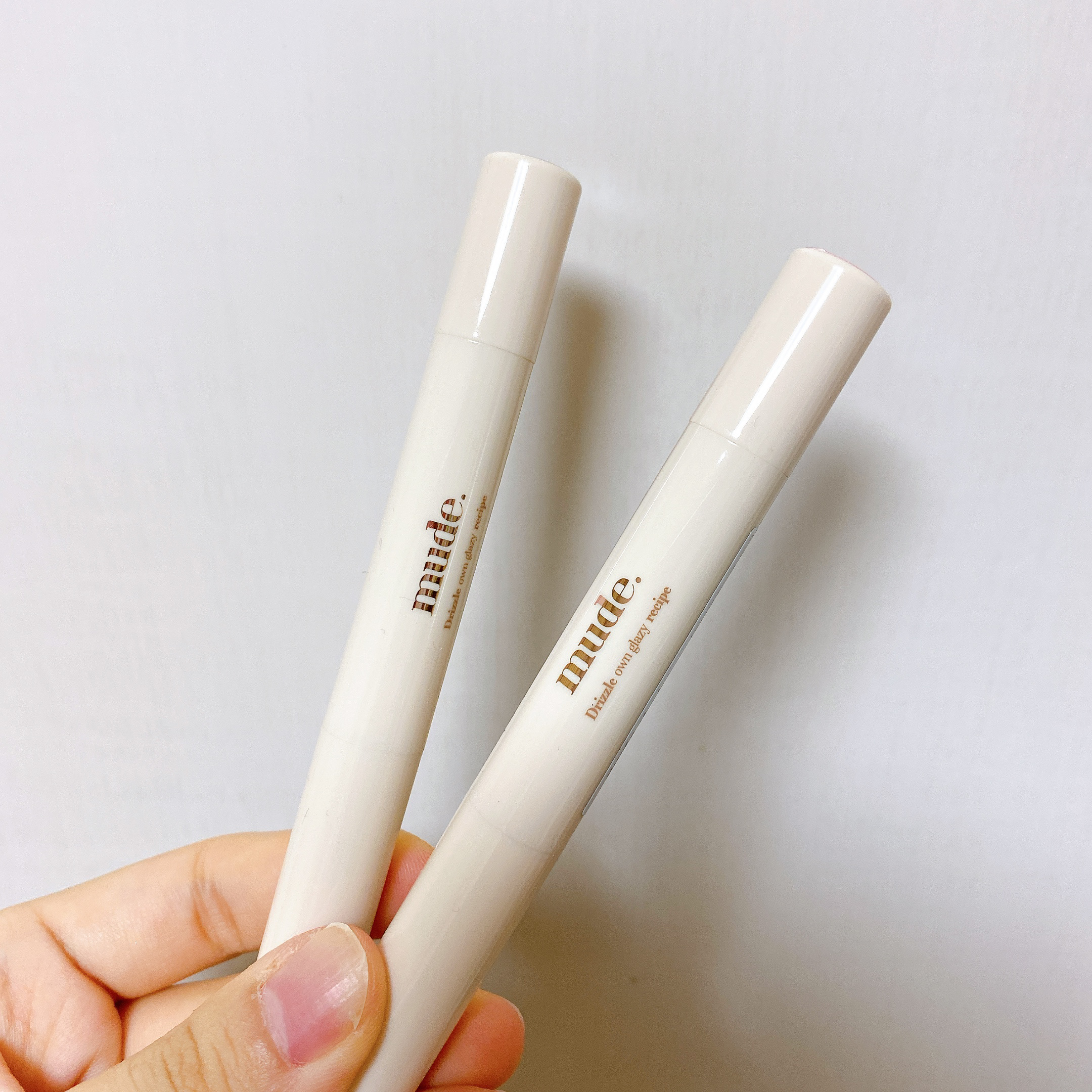 ドリズルバーム #07 アップルシュー/mude./口紅を使ったクチコミ（2枚目）