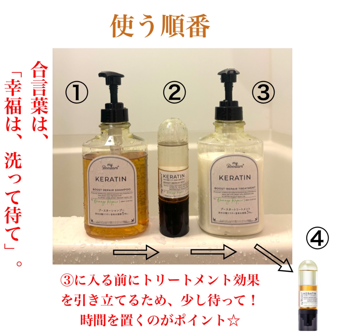 ケラチン ブースター [ダメージリペア] ３点セット シトラスサボンの香り/マイブースターズ/その他キットセットを使ったクチコミ（2枚目）