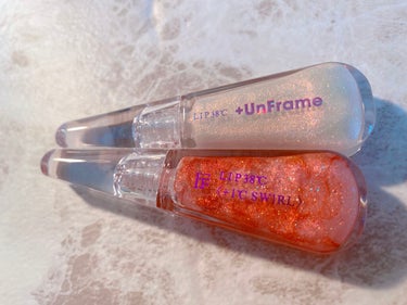 LIP38℃ +UnFrame<ホログラフィック>/UZU BY FLOWFUSHI/リップグロスを使ったクチコミ（2枚目）