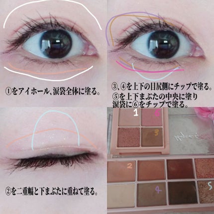 フォーリング イン アイシャドウ パレット/Peach C/アイシャドウパレットを使ったクチコミ(2枚目)