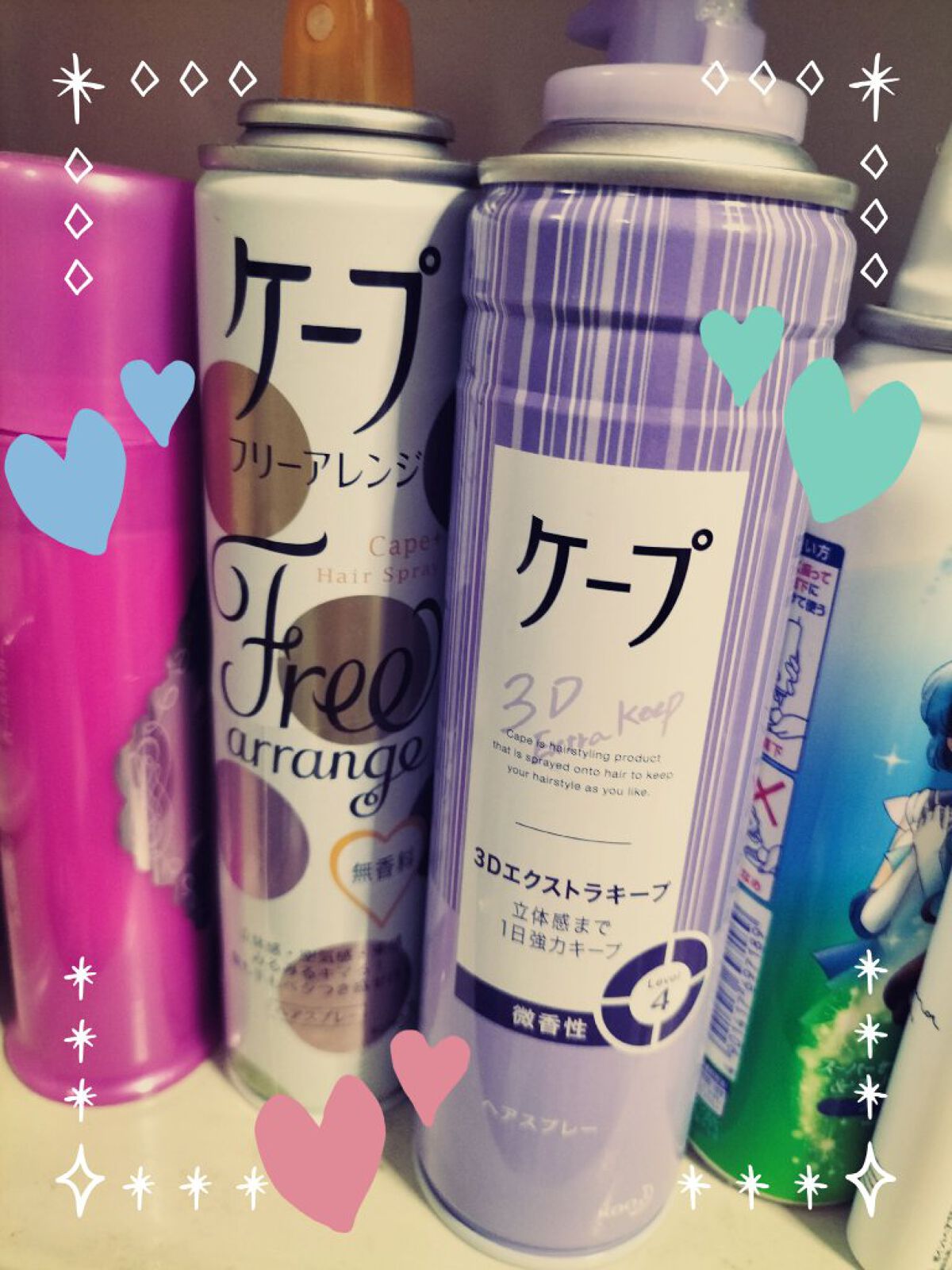 ケープ 3Dエクストラキープ 微香性 180g/ケープ/ヘアスプレーを使ったクチコミ（1枚目）