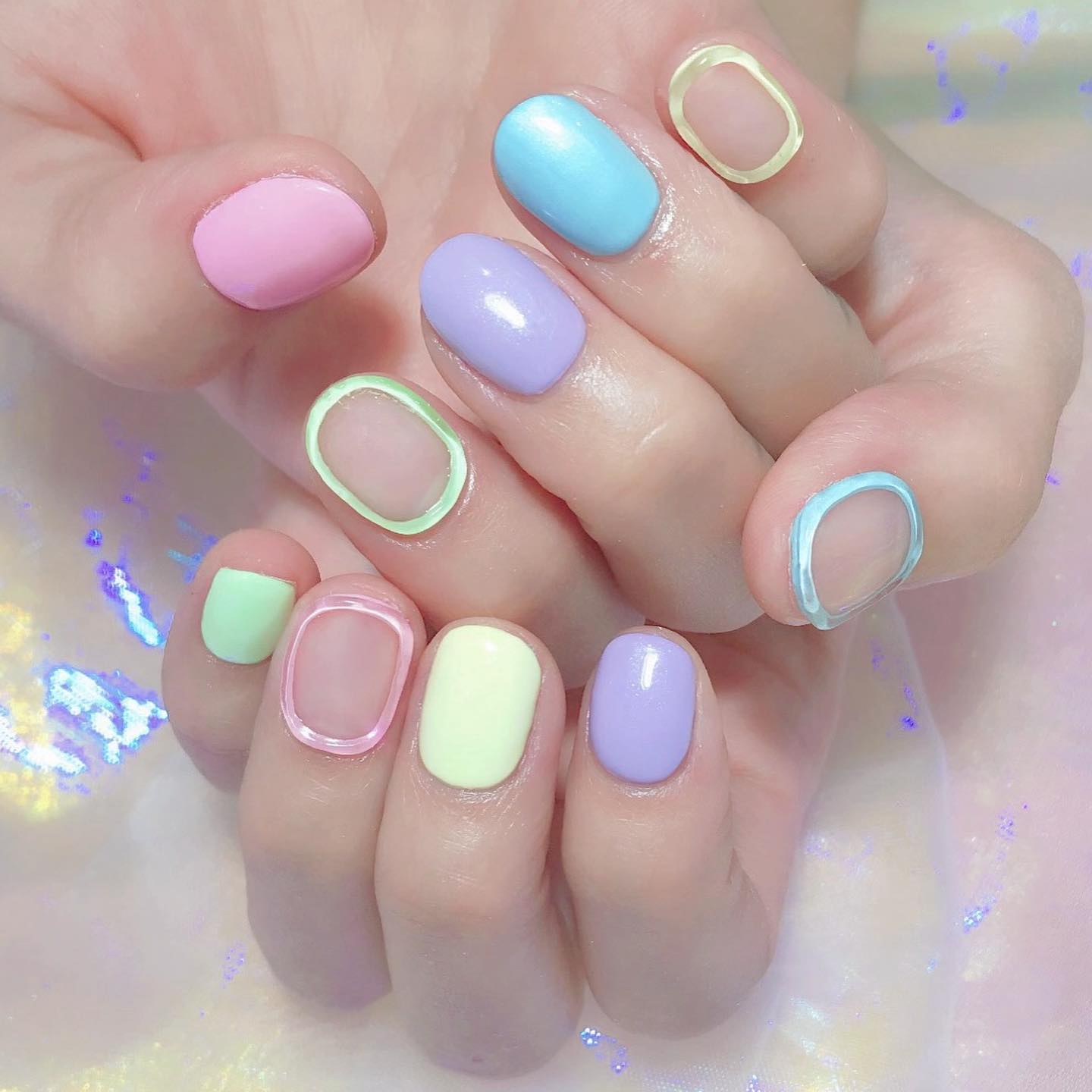 #ネイル,#ゆめかわネイル,#パステルネイルのネイルデザイン