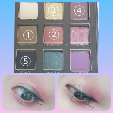 VISEART Libertine Eye Shadow Paletteのクチコミ「viseartのパレットを使ってメイクしてみました🎵

『viseart  Libertine.....」（2枚目）