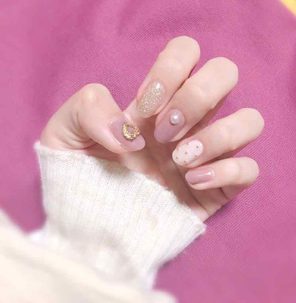 ウィークリージェル NE-16  スターダスト(Stardust) /HOMEI/ジェルネイルを使ったクチコミ（3枚目）