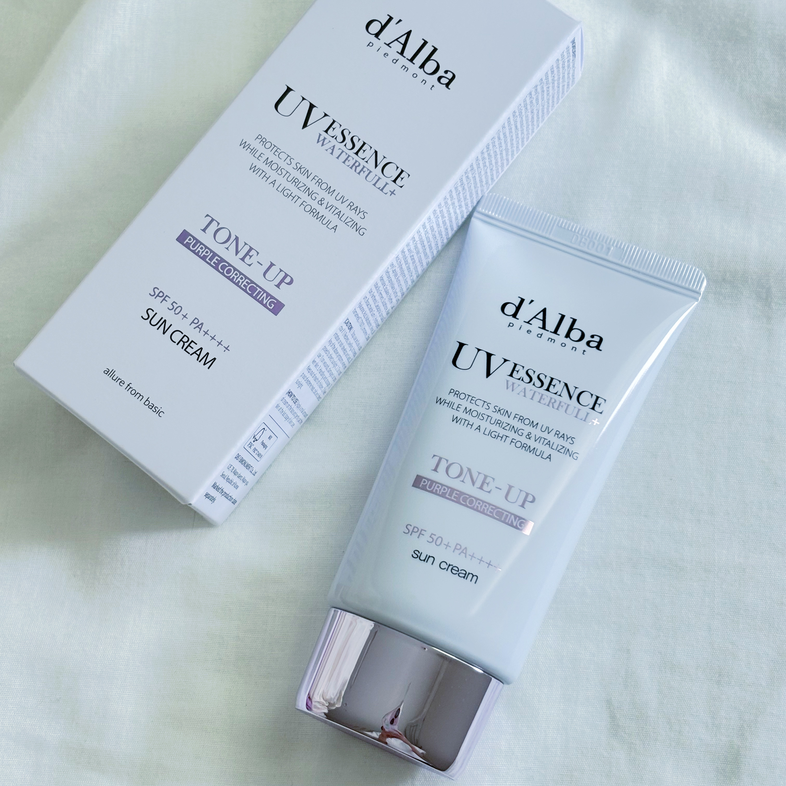 ダルバ ウォータフル トーンアップ サンクリーム(パープル)/ダルバ/日焼け止めクリームを使ったクチコミ（1枚目）