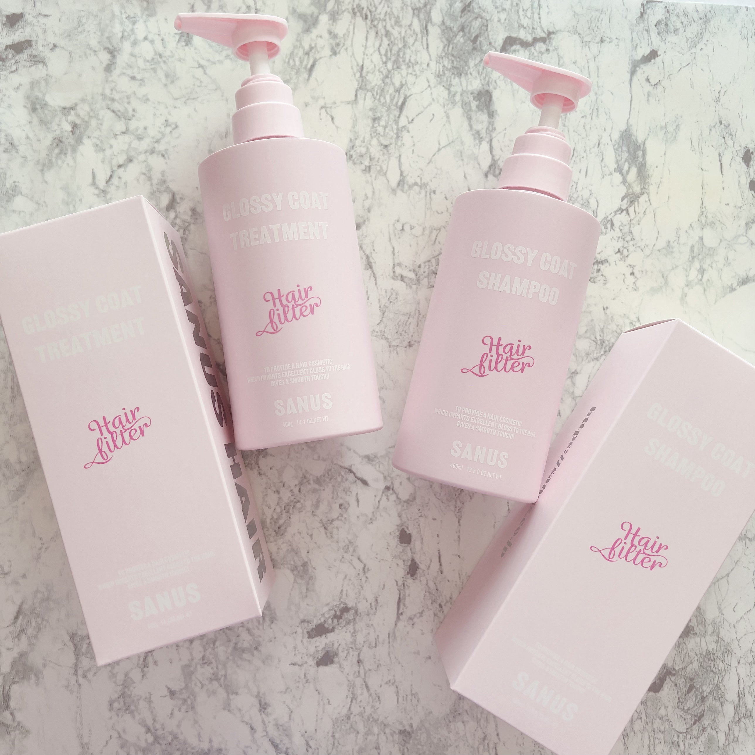 GLOSSY COAT SHAMPOO / TREATMENT/SANUS HAIR FILTER/市販シャンプーを使ったクチコミ（1枚目）